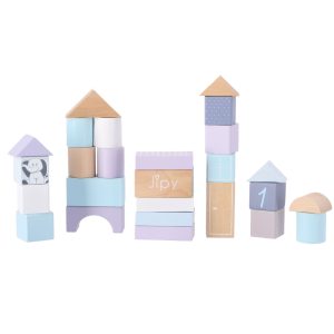 Blockbox 26 Bauklötzen verschiedene Formen Farben