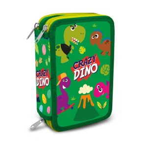 Crazy Dino Federtasche Federmäppchen 44 Teile
