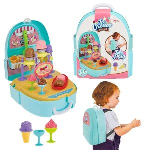 Eisdiele Spielset in Rucksack mit Eis und Zubehör