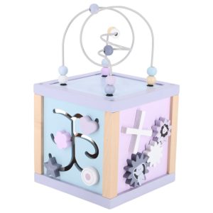 Holz Motorik Würfel Spiegel Zahnräder Motorikschleife Holzfiguren