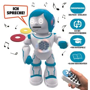 Roboter zweisprachig Powerman Kid spricht singt tanzt 450 spiele