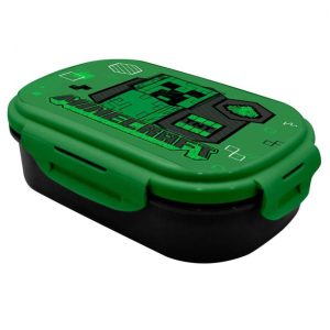 Minecraft Brotdose Lunchbox mit Glöffel 2 Fächer Zombie