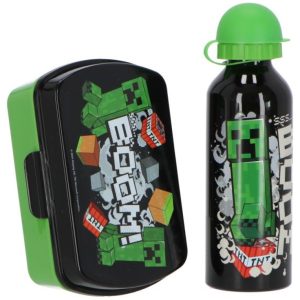 Minecraft Lunchset Brotdose Aluminium Trinkflasche für Schule