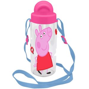 Peppa Wutz Trinkflasche mit einem Tragegurt