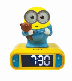 Minions Wecker mit 3D Nachtlicht-Figur und besonderen Klingeltönen