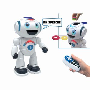 MASTER STEM Roboter POWERMAN® mit Quiz, Musik, Spielen, Scheibenschießen