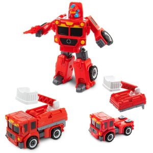 Verwandlungs Roboter Feuerwehr Transformierbarer Drehleiter Lastwagen