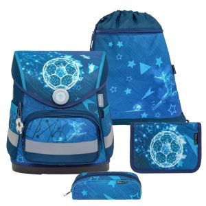 Rucksack Compact ergonomisches Schulranzen-Set 4-teilig "Footballers"