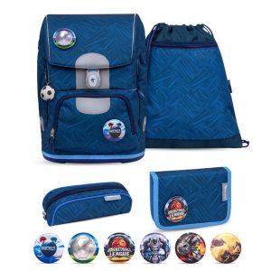 Rucksack Motion ergonomisches Schulranzen Set 5-teilig Blue Motion
