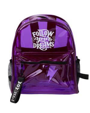 WOW Generation Rucksack Violett transparent