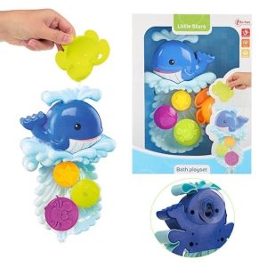 Wasserspielzeug Wassermühle Wal mit Saugnapf - Baby Badewanne