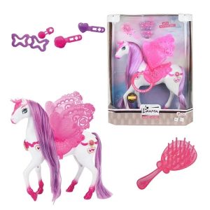 XL Pegasus Pferd mit rosa Flügeln und Kamm
